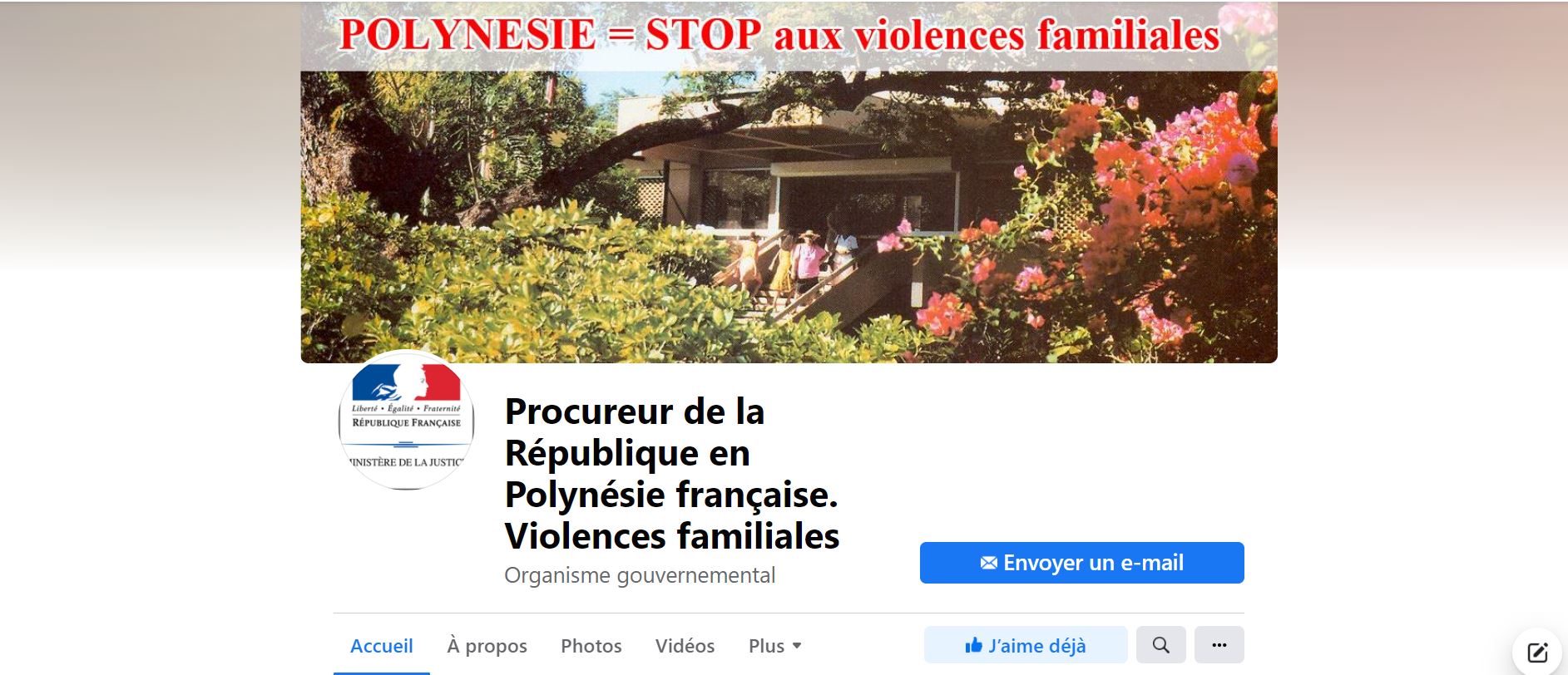 Page FACEBOOK Procureur de la République